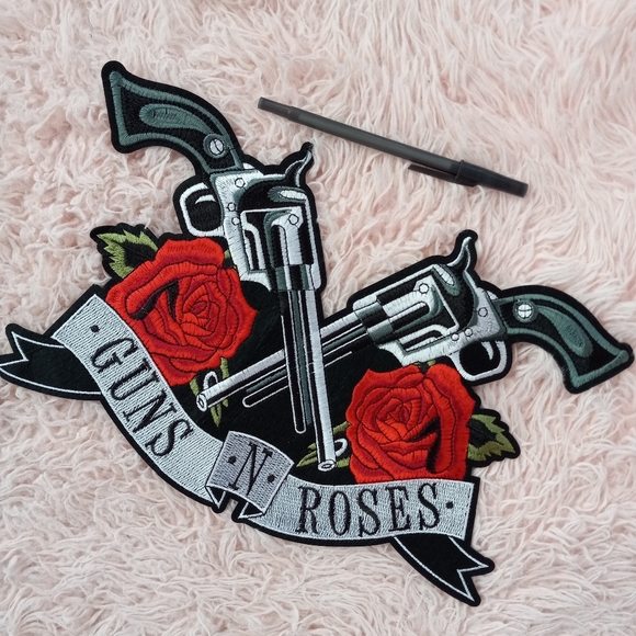 Hot Topic Accessories - LAST 1! XXXL gorgeous huge Guns And Roses IRON ON patch! Big AF! SEE PICS!